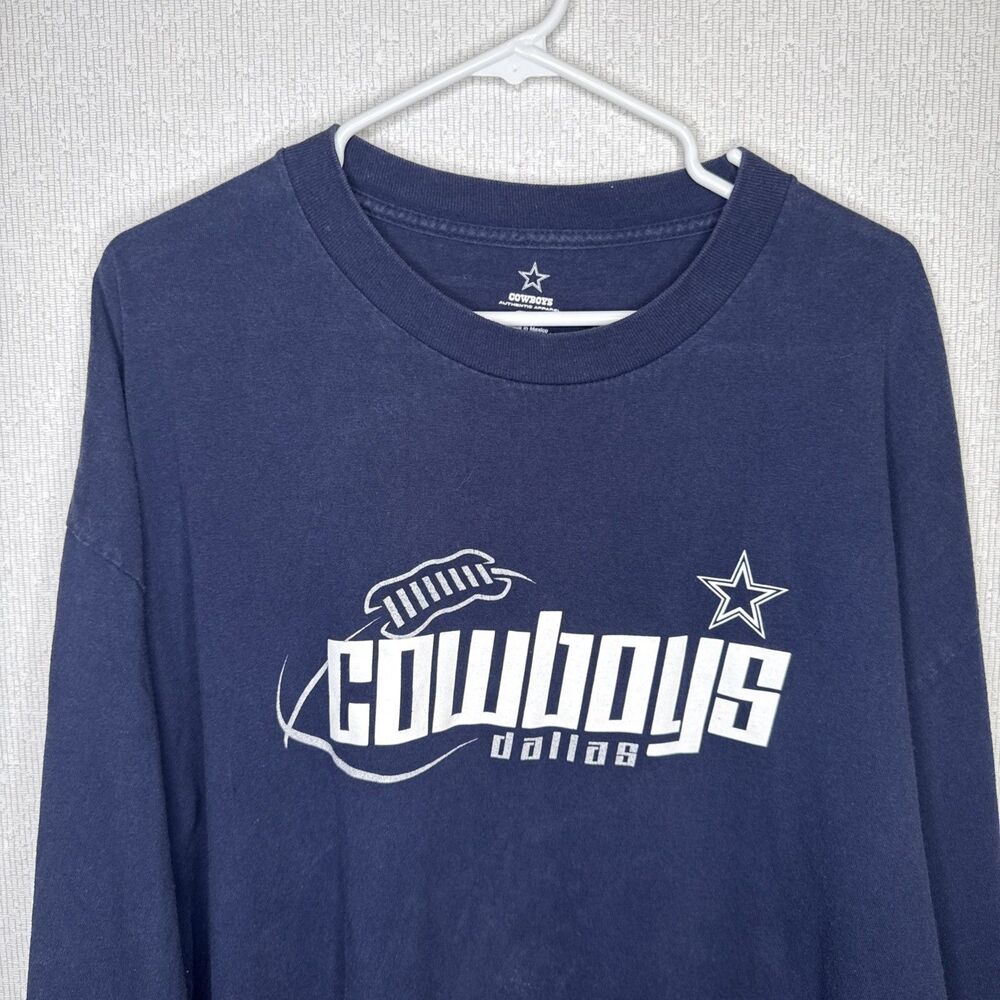 Dallas Cowboys Authentic Mens Size XL Blue Long Sleeve NFL Football Shirt